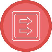 Fast Forward Line Multi Circle Icon vector