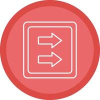 Fast Forward Line Multi Circle Icon vector