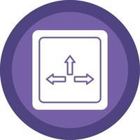Resize Glyph Multi Circle Icon vector
