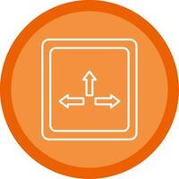 Resize Line Multi Circle Icon vector