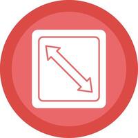 Right Down Glyph Multi Circle Icon vector