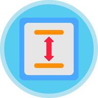 Entre plano multi circulo icono vector