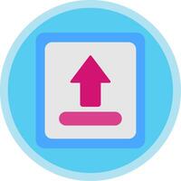 Uploading Flat Multi Circle Icon vector
