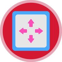 pantalla completa plano multi circulo icono vector