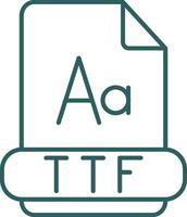 Ttf Line Gradient Round Corner Icon vector