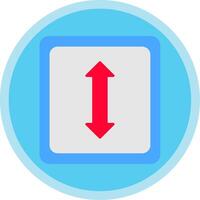 Double Arrow Flat Multi Circle Icon vector