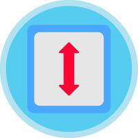 Double Arrow Flat Multi Circle Icon vector