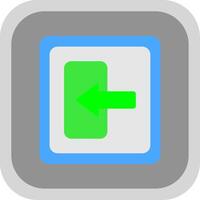 Log In Flat Round Corner Icon vector