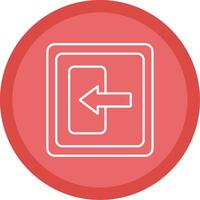 Log In Line Multi Circle Icon vector