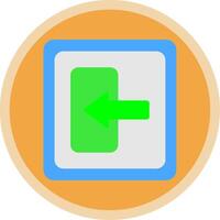 Log In Flat Multi Circle Icon vector