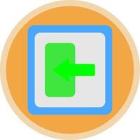 Log In Flat Multi Circle Icon vector