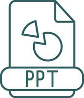 Ppt Line Gradient Round Corner Icon vector