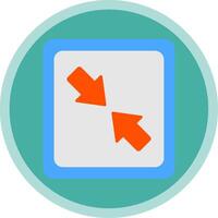 Shrink Flat Multi Circle Icon vector