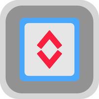 Up Down Flat Round Corner Icon vector