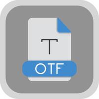 Otf Flat Round Corner Icon vector