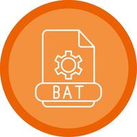 Bat Line Multi Circle Icon vector