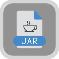 Jar Flat Round Corner Icon vector