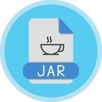 Jar Flat Multi Circle Icon vector