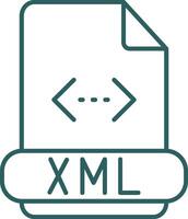 Xml Line Gradient Round Corner Icon vector