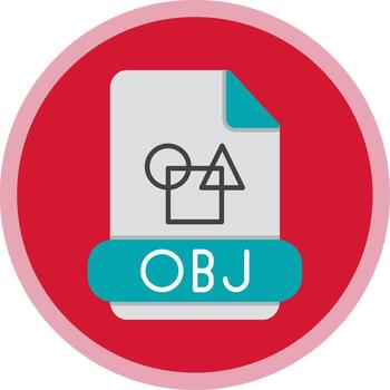 Obj Flat Multi Circle Icon vector
