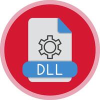 Dll Flat Multi Circle Icon vector