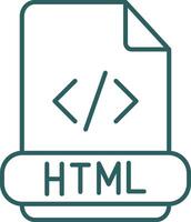 Html Line Gradient Round Corner Icon vector