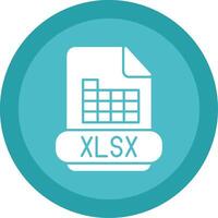 Xlsx Glyph Multi Circle Icon vector