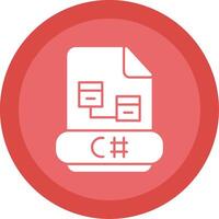 C Sharp Glyph Multi Circle Icon vector