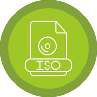 Iso Line Multi Circle Icon vector