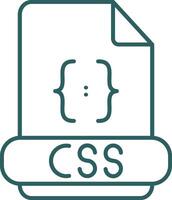 Css Line Gradient Round Corner Icon vector