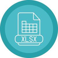 xlsx línea multi circulo icono vector