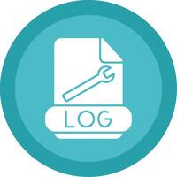 Log Format Glyph Multi Circle Icon vector