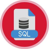 Sql Flat Multi Circle Icon vector