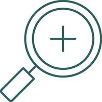 Zoom In Line Gradient Round Corner Icon vector