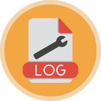 Log Format Flat Multi Circle Icon vector