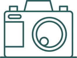 Photo Camera Line Gradient Round Corner Icon vector