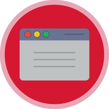 Browser Flat Multi Circle Icon vector