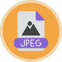 Jpeg Flat Multi Circle Icon vector