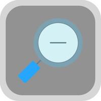 Zoom Out Flat Round Corner Icon vector