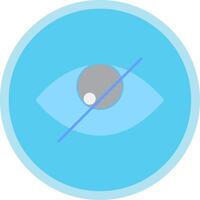 Hide Flat Multi Circle Icon vector