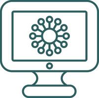 Diagram Line Gradient Round Corner Icon vector