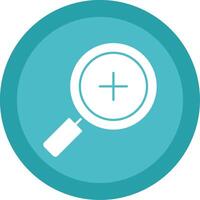 Zoom In Glyph Multi Circle Icon vector