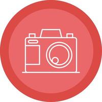 Photo Camera Line Multi Circle Icon vector