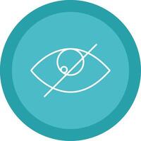 Hide Line Multi Circle Icon vector