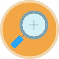 Zoom In Flat Multi Circle Icon vector