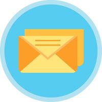 Email Flat Multi Circle Icon vector