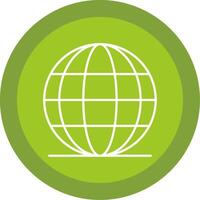Worldwide Line Multi Circle Icon vector