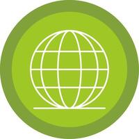 Worldwide Line Multi Circle Icon vector