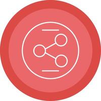 Share Line Multi Circle Icon vector