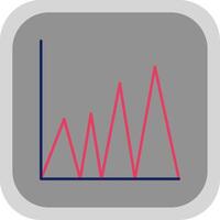 Graph Flat Round Corner Icon vector